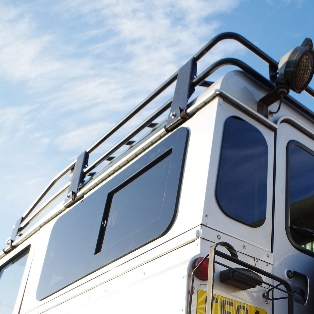 Land Rover Defender Sliding Zeppelin Side Window and Zeppelin Quarter Light