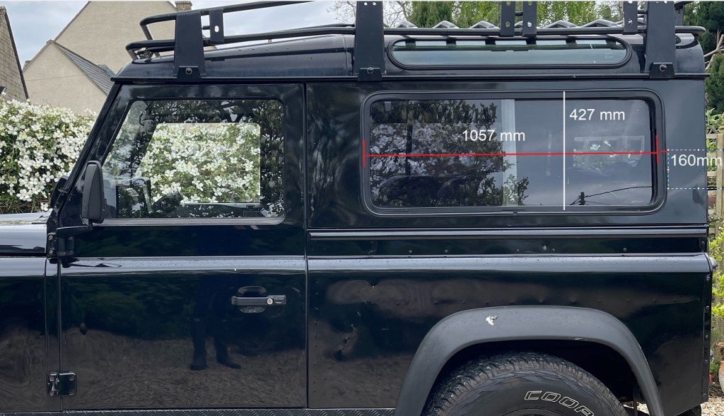 Fitting traditional side windows to a Land Rover Defender